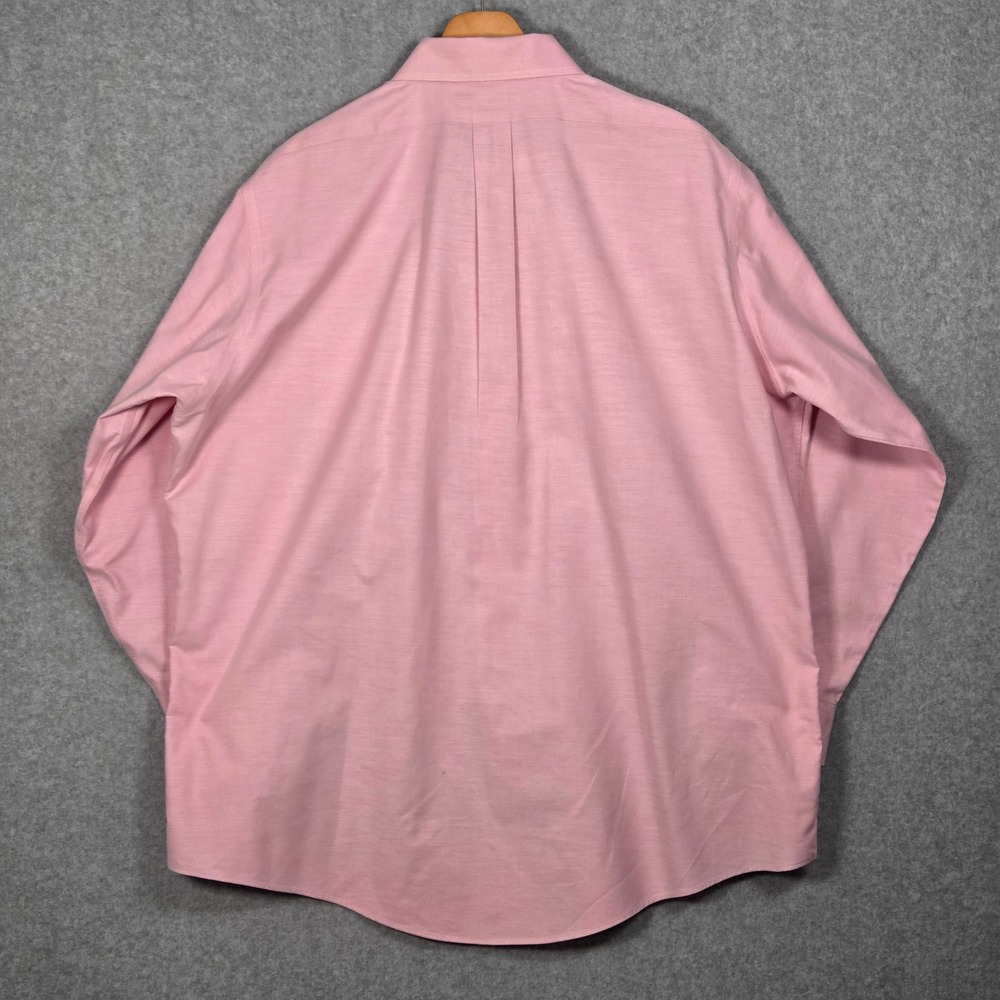 Brooks Brothers Men 17 - 33 Traditional Fit Button Down Long Sleeve Shirt Pink - Picture 3 of 5